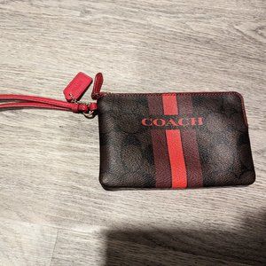 Red coach wristlet like new condition